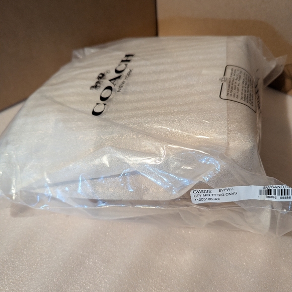 Coach Mini Tote Bag In Signature Canvas - Picture 9 of 9